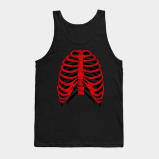 Red ribs Tank Top